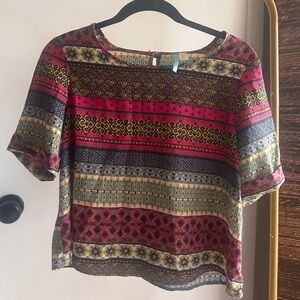 Colorful Patterned Women's Top